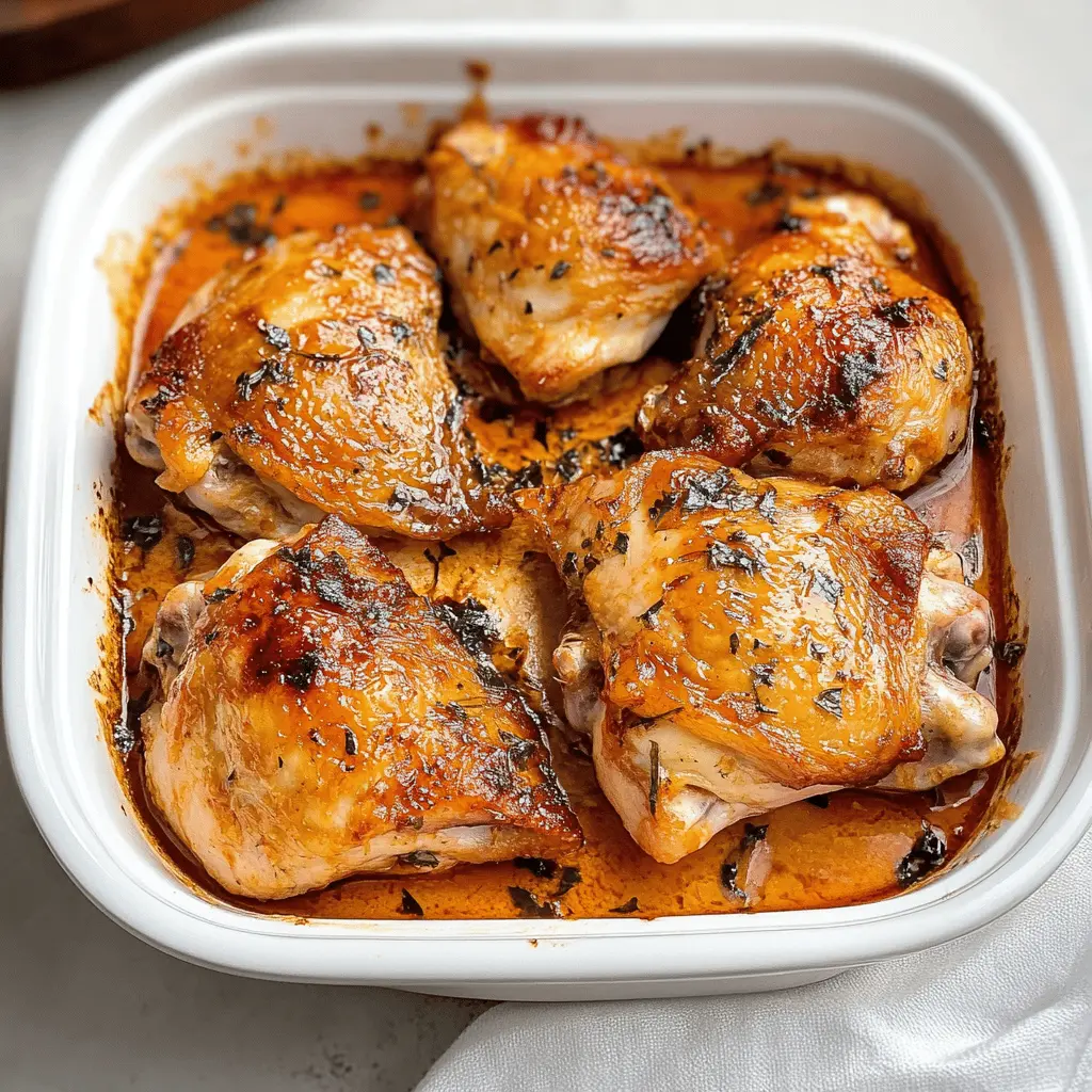 Tender, juicy oven-baked boneless skinless chicken thighs ready in just 30 minutes! This quick and easy recipe features simple herbs and spices to enhance flavor, making it perfect for busy weeknights. Pair it with your favorite sides for a complete meal. Save this recipe now for your next dinner idea!