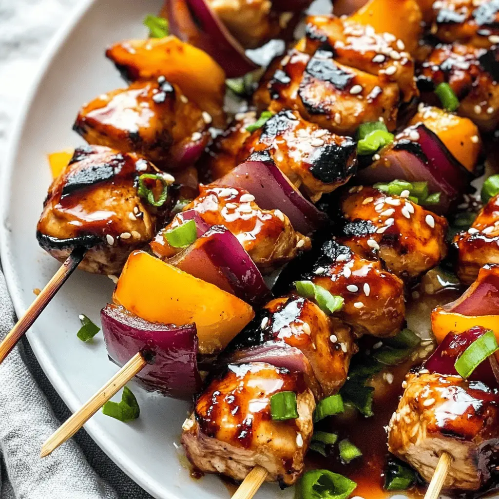 Looking for a quick and tasty weeknight dinner? These Easy Grilled Teriyaki Chicken Kabobs are packed with delicious flavors and are super fun to make! Tender chicken and colorful veggies come together with a sweet teriyaki glaze that everyone will love. Perfect for backyard BBQs or a simple family meal! Save this recipe for your next gathering!