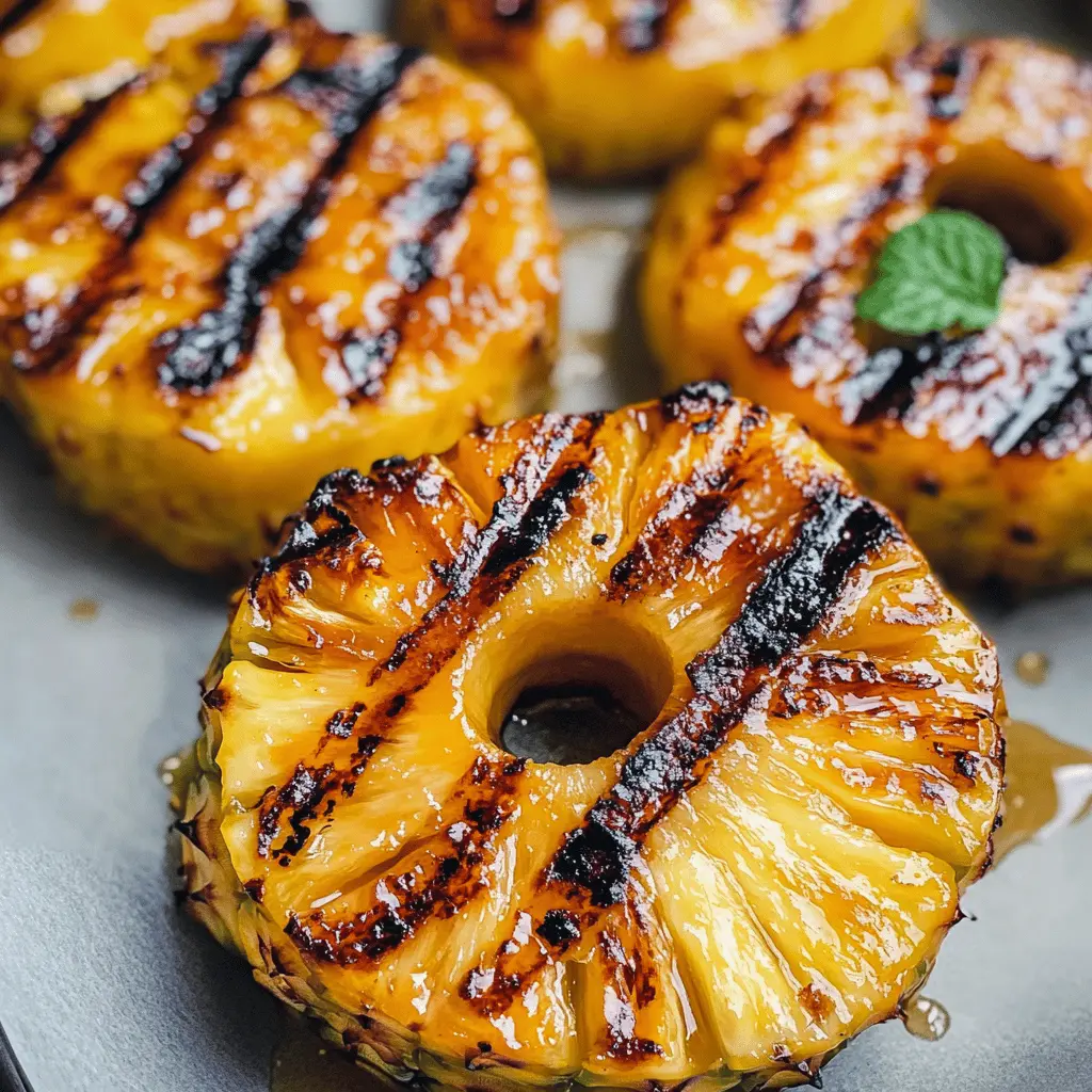 Sweeten up your summer BBQ with this easy Honey Glazed Grilled Pineapple recipe! Fresh pineapple slices are caramelized to perfection with a drizzle of honey, bringing out their natural juices and flavors. Perfect as a side dish or a light dessert, this vibrant treat will impress guests and family alike. Save this recipe for your next cookout and enjoy a tropical twist!