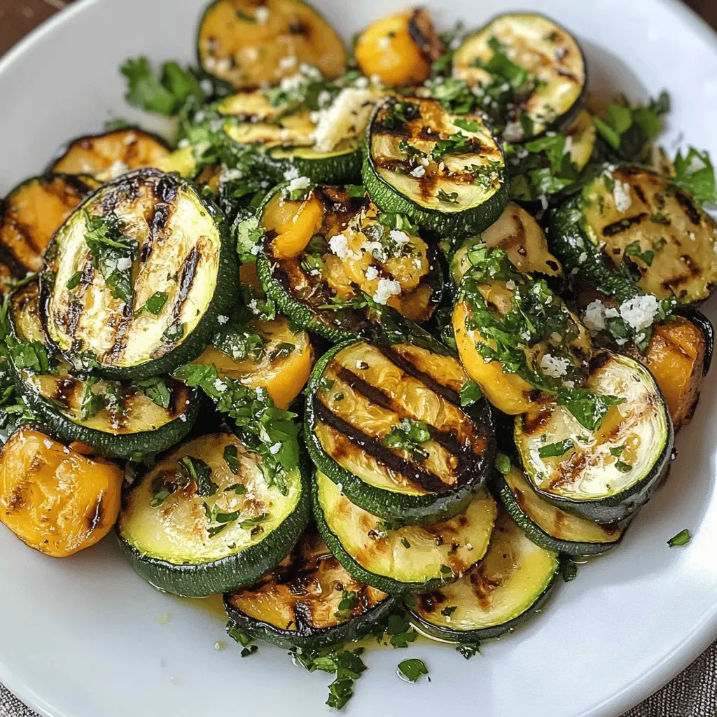 Get ready for a fresh and vibrant Mediterranean Style Grilled Zucchini Salad! This delicious dish features grilled zucchini, juicy tomatoes, and tangy feta cheese, making it perfect for summer picnics or a light dinner. With its colorful ingredients and zesty flavor, this salad is not only healthy but also incredibly satisfying. Save this recipe for your next gathering and impress your guests with this delightful side!