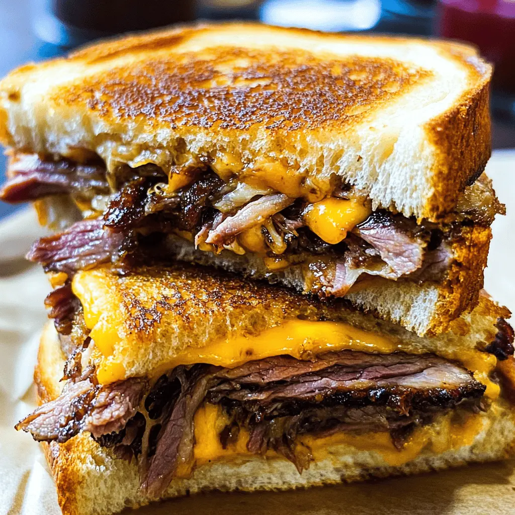 Calling all cheese lovers! This Smoked Brisket Grilled Cheese is the ultimate comfort food with layers of succulent brisket and gooey melty cheese. Perfect for game day or a cozy night in, it's a sandwich that brings rich flavors and hearty satisfaction in every bite. Save this recipe now to impress your friends and family at your next gathering!