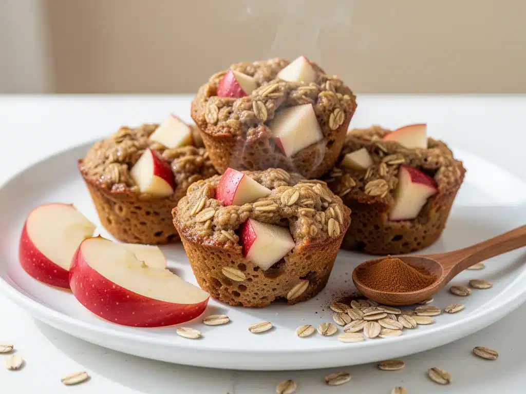 Back to School Apple Cinnamon Baked Oatmeal Cups - featured image