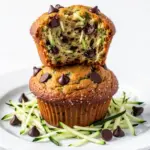 back to school chocolate chip zucchini muffins - featured image