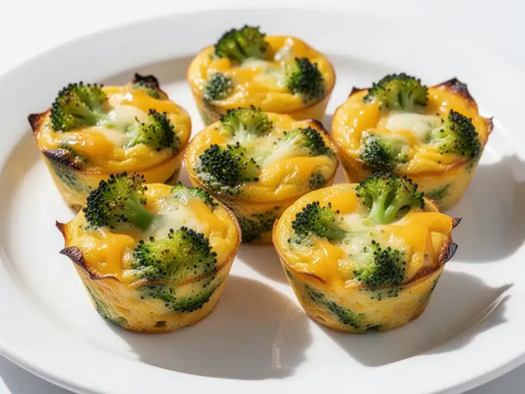 Back to School Cheddar Broccoli Mini Frittata Bites: 10-Minute Easy Kids Breakfast 4 Cheddar Broccoli Mini Frittata Bites preparation steps