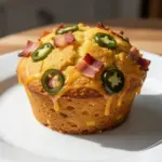 cheesy bacon jalapeno cornbread muffins - featured image