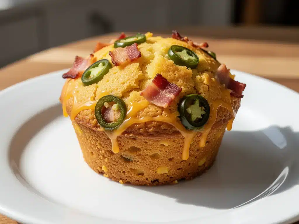Home 1 cheesy bacon jalapeno cornbread muffins - featured image
