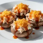 Cheesy Buffalo Chicken Stuffed Mushrooms - featured image