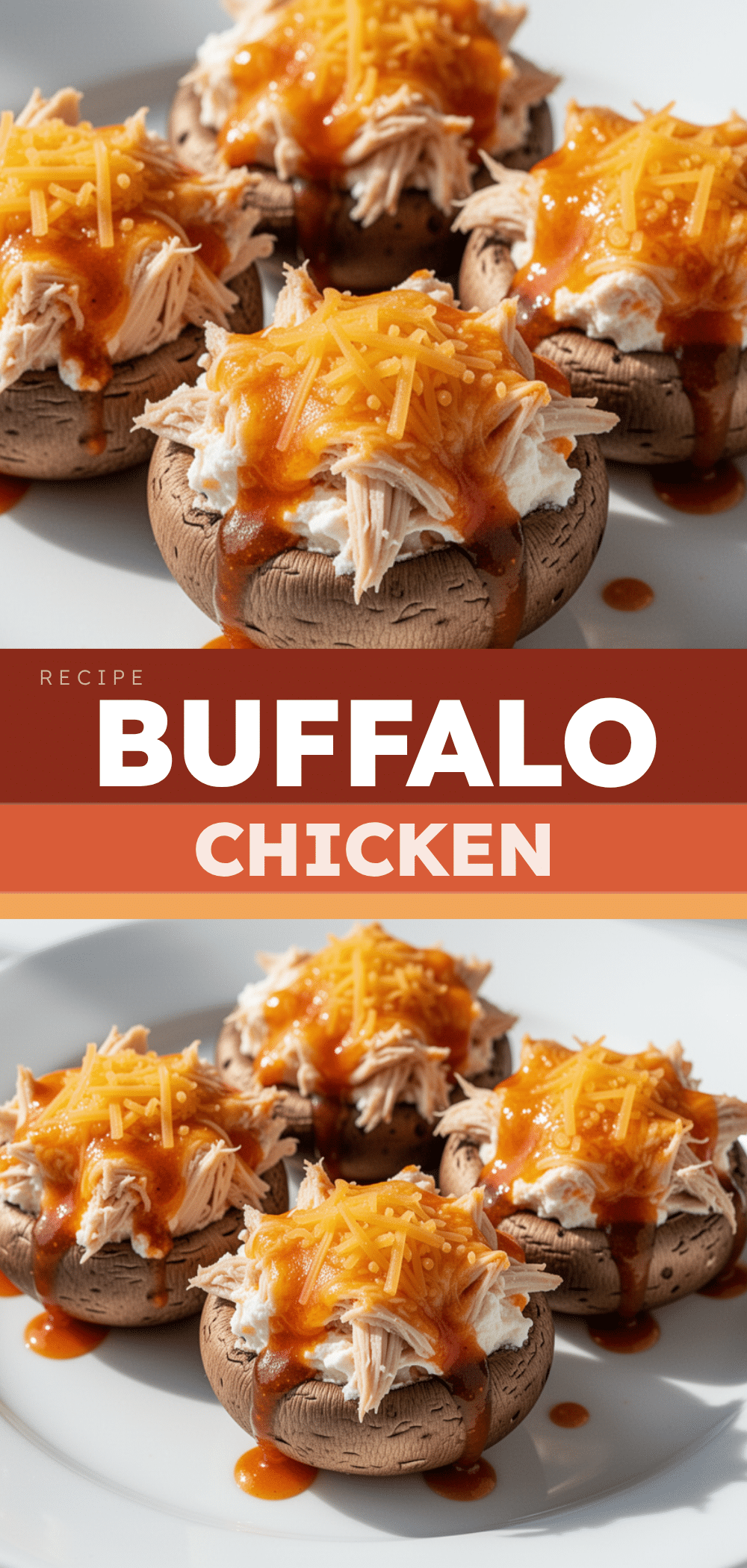 Cheesy Buffalo Chicken Stuffed Mushrooms: Best Copycat 5 Cheesy Buffalo Chicken Stuffed Mushrooms recipe