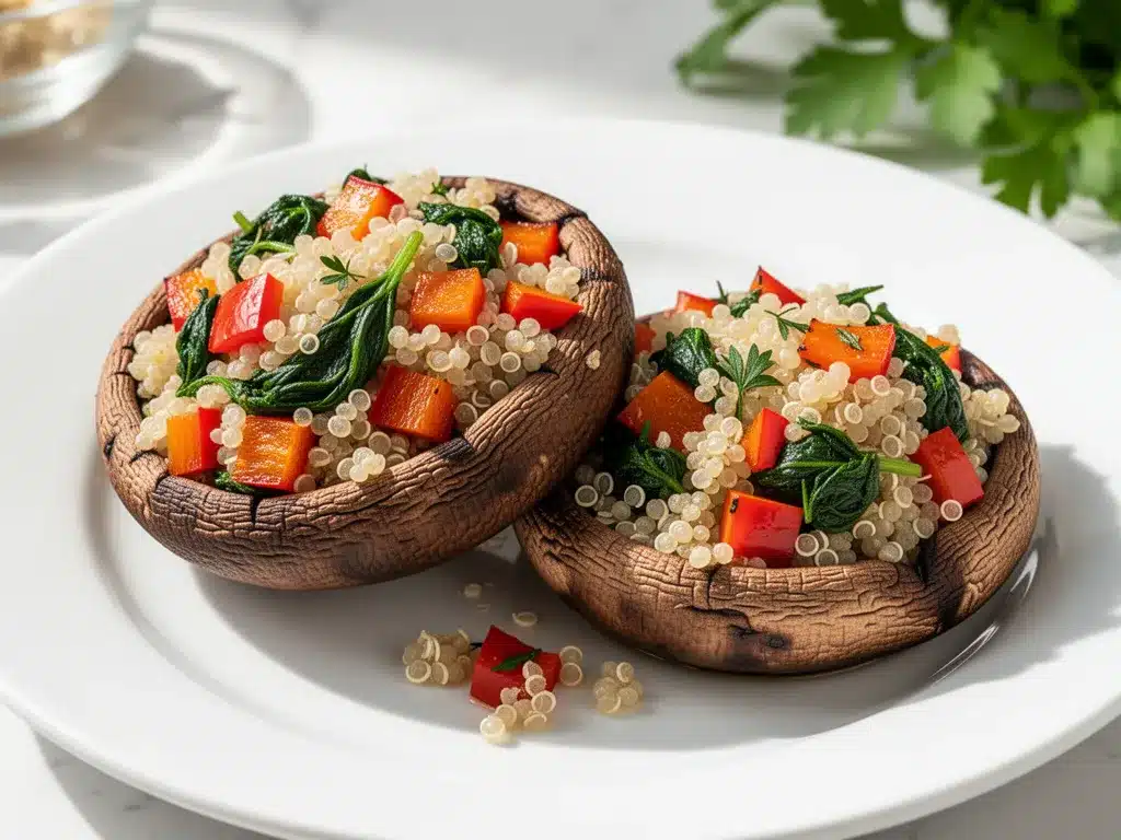 Creamy Quinoa Stuffed Portobello Mushrooms: Best Easy Dinner 4 creamy quinoa stuffed portobello mushrooms preparation steps