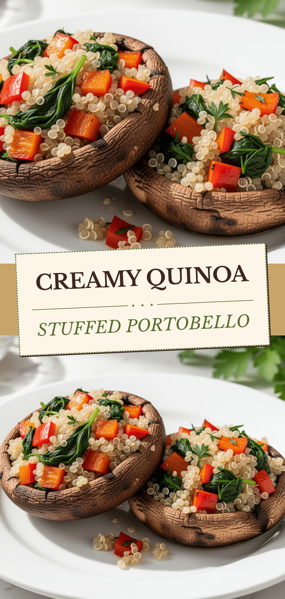 Creamy Quinoa Stuffed Portobello Mushrooms: Best Easy Dinner 5 creamy quinoa stuffed portobello mushrooms recipe