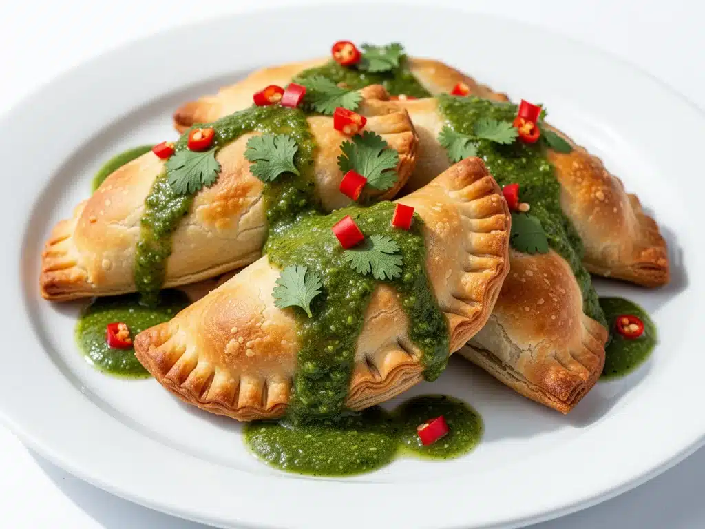 crispy baked chicken empanadas - featured image