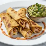 crispy baked chicken flautas - featured image