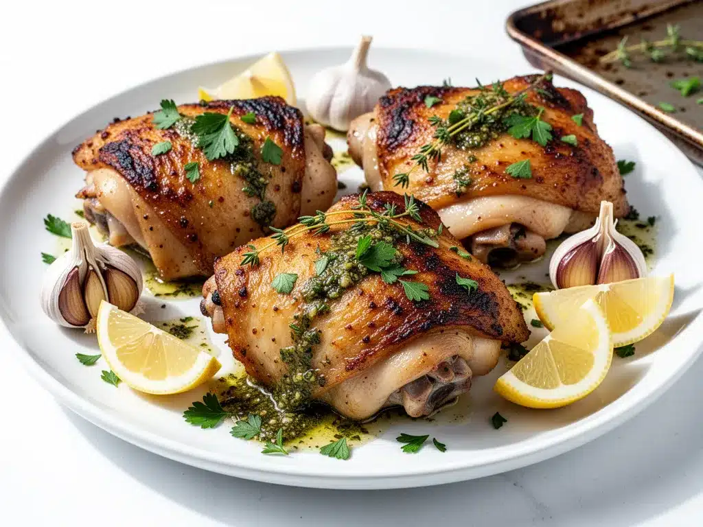 Crispy Baked Chicken Thighs: Easy Garlic Herb Butter Recipe 4 Crispy Baked Chicken Thighs preparation steps