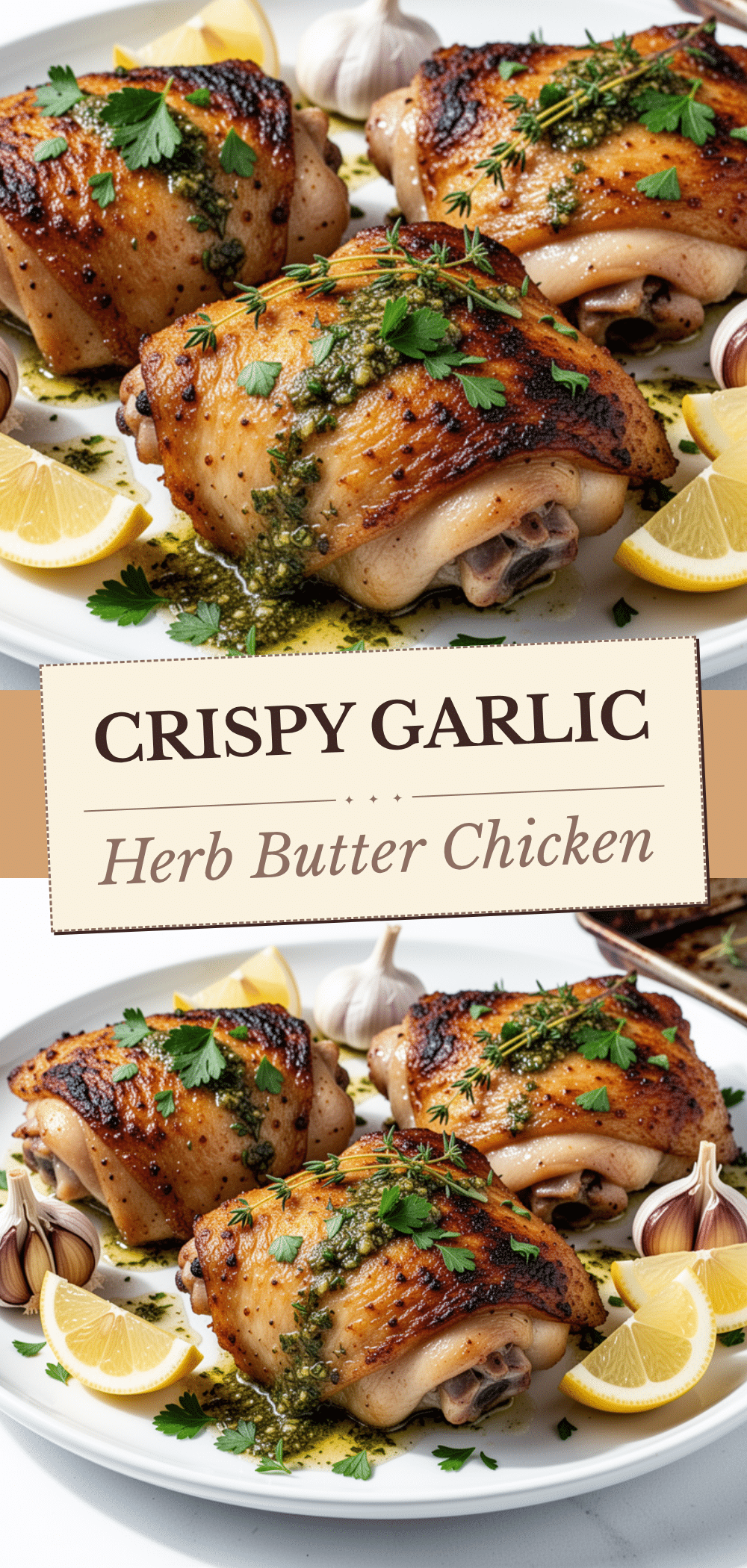 Crispy Baked Chicken Thighs: Easy Garlic Herb Butter Recipe 5 Crispy Baked Chicken Thighs recipe