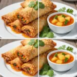 crispy baked vegetable egg rolls - featured image