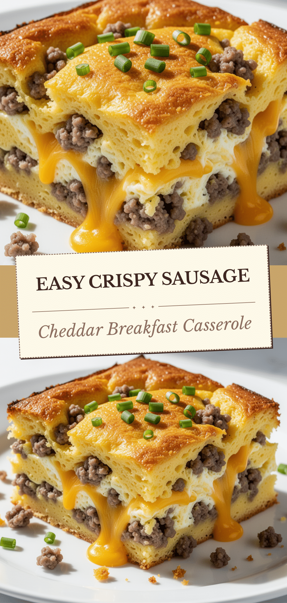 Crispy Sausage and Cheddar Breakfast Casserole: Easy Family Meal 5 crispy sausage and cheddar breakfast casserole recipe
