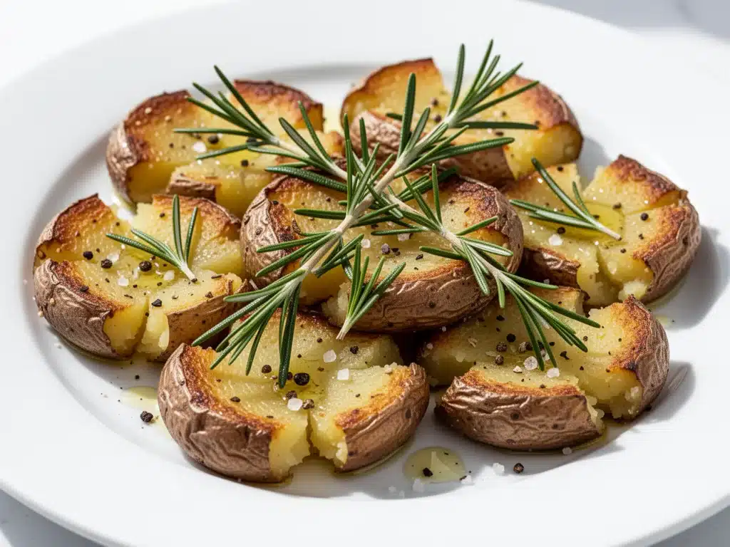 Home 2 Crispy Smashed Fingerling Potatoes with Rosemary - featured image