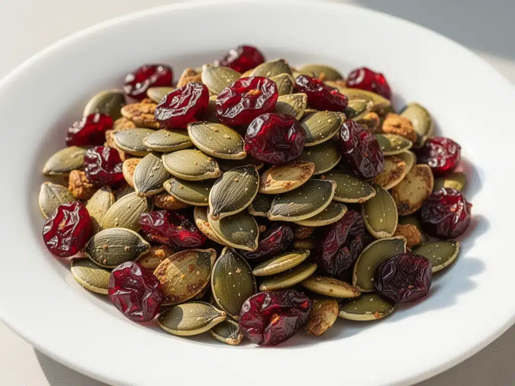 crunchy roasted pumpkin seed trail mix - featured image