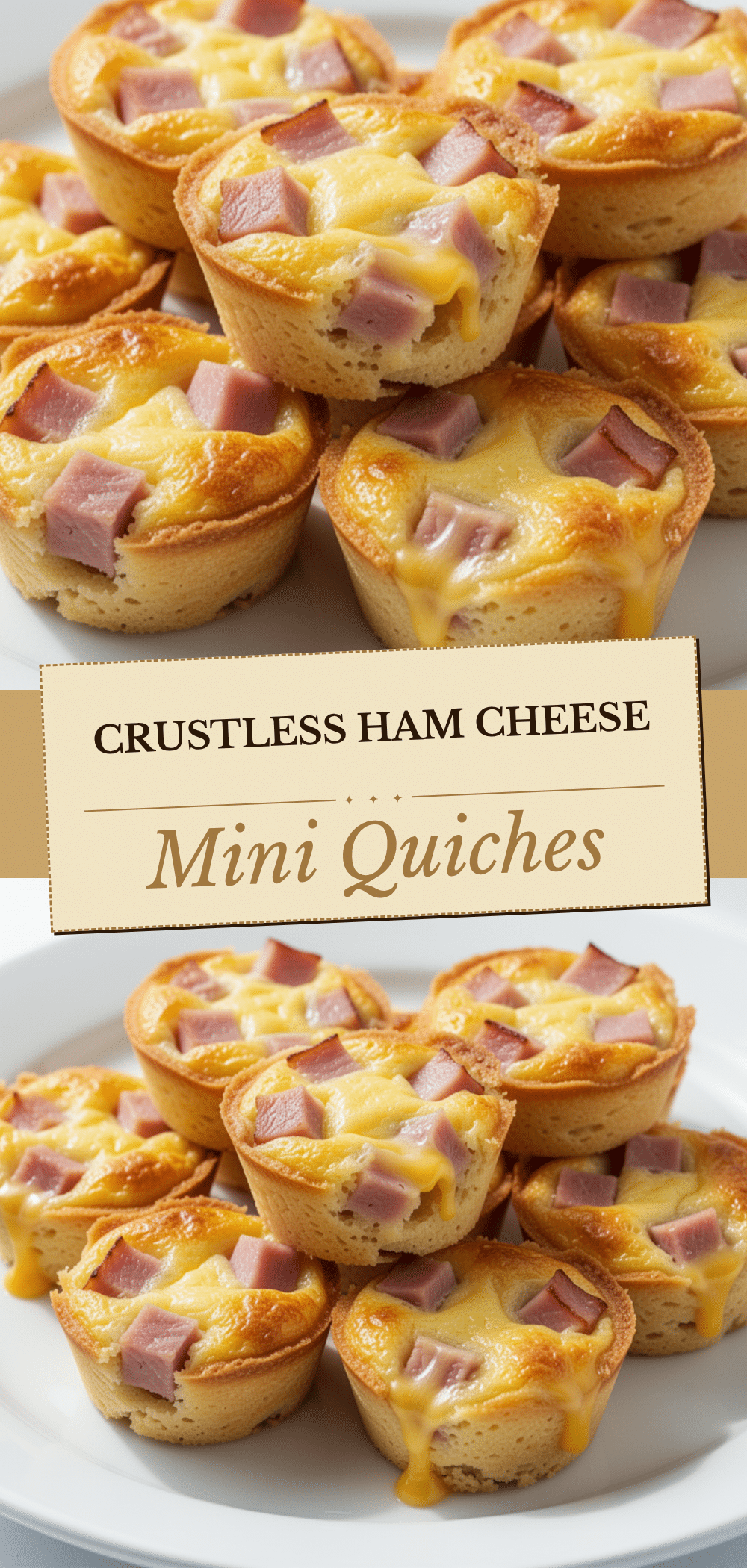 Back to School Crustless Ham and Cheese Mini Quiches 5 crustless ham and cheese mini quiches recipe