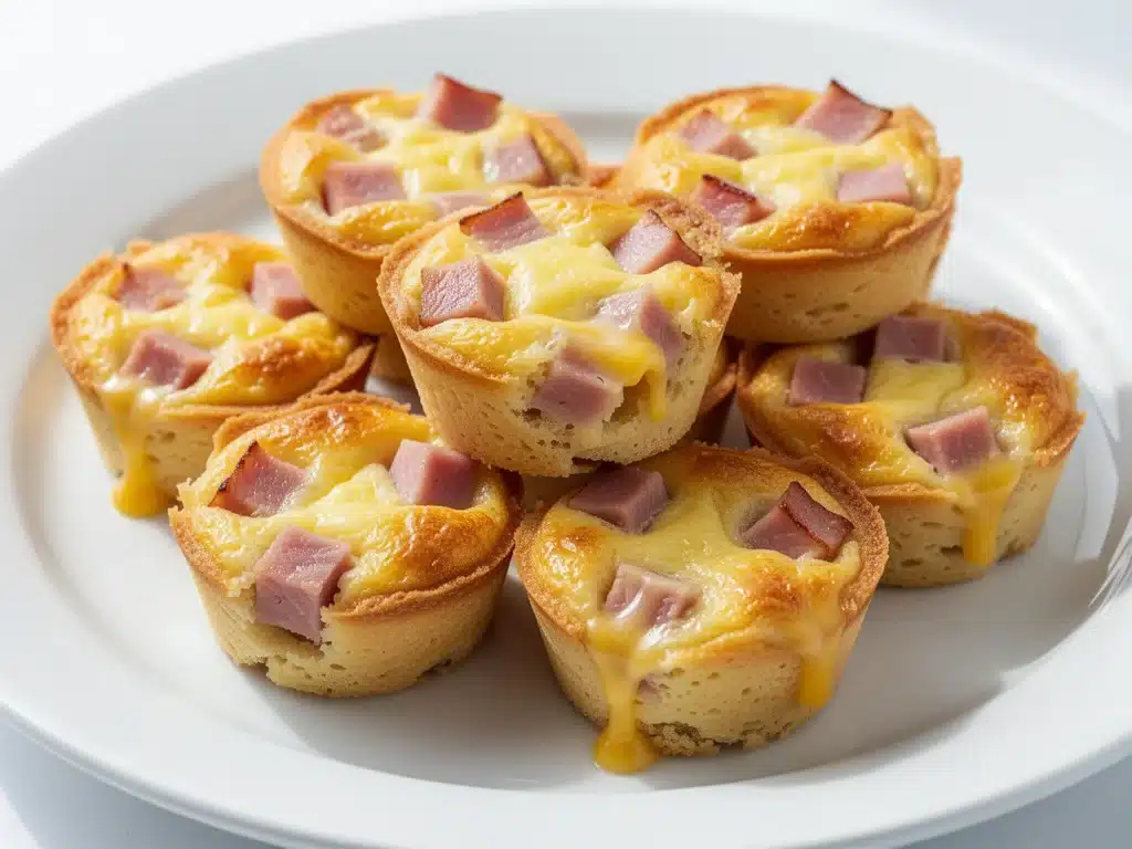 crustless ham and cheese mini quiches - featured image