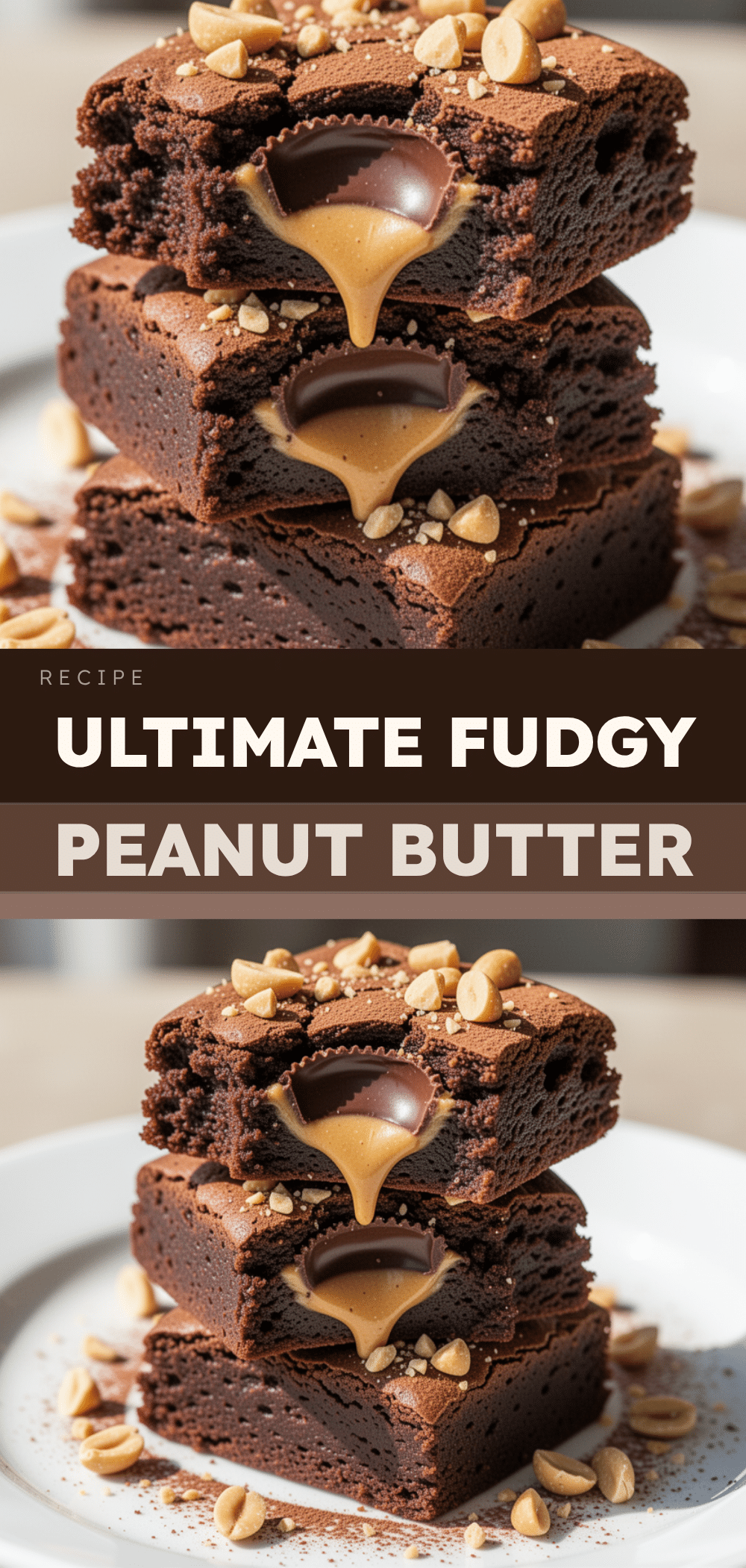 Fudgy Peanut Butter Cup Stuffed Brownies: Easy Homemade Recipe 5 fudgy peanut butter cup stuffed brownies recipe