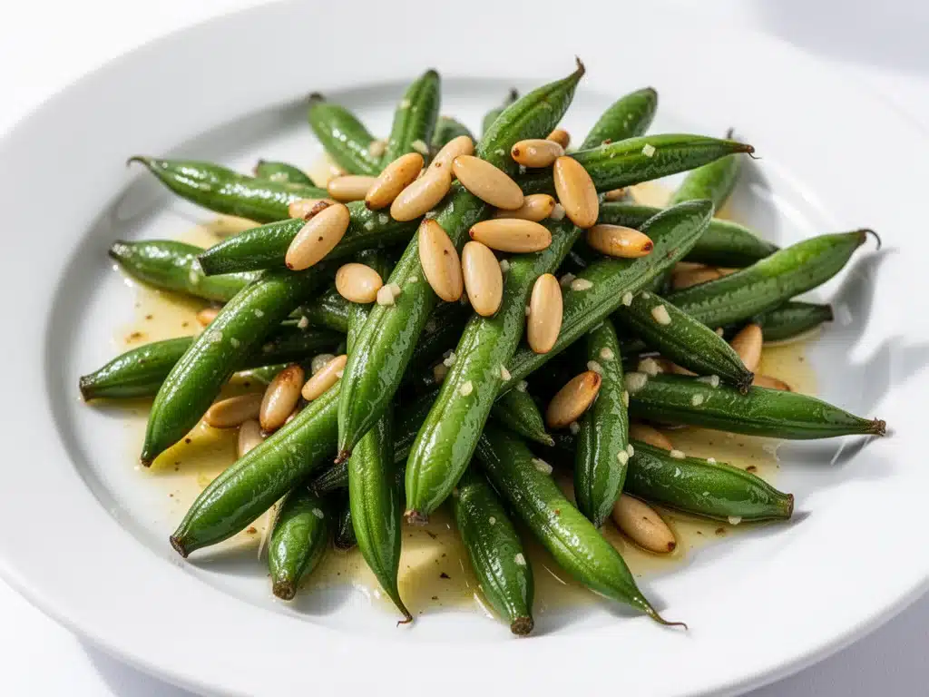 garlic butter roasted green beans - featured image