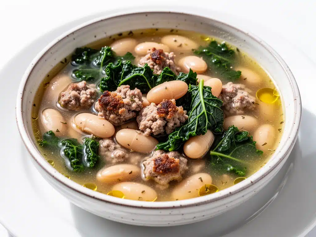 Home 1 hearty sausage and white bean soup - featured image