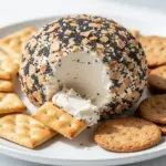 homemade everything bagel cheese ball - featured image