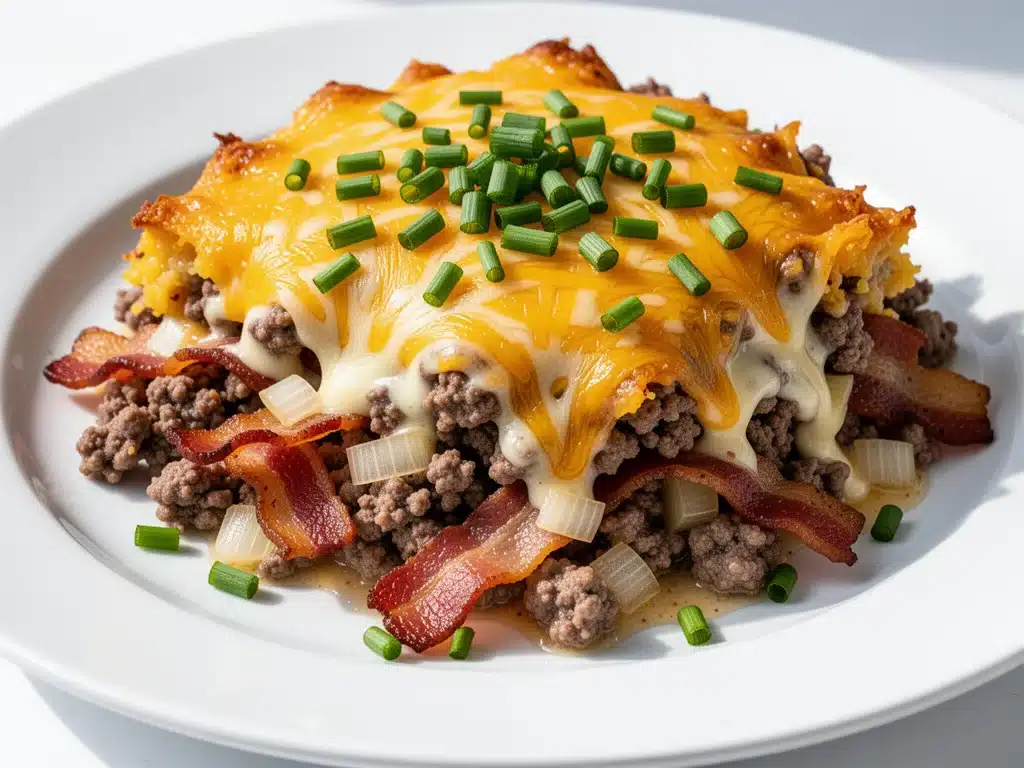 Home 3 Keto Bacon Cheeseburger Casserole - featured image