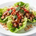 low-calorie turkey lettuce wraps - featured image