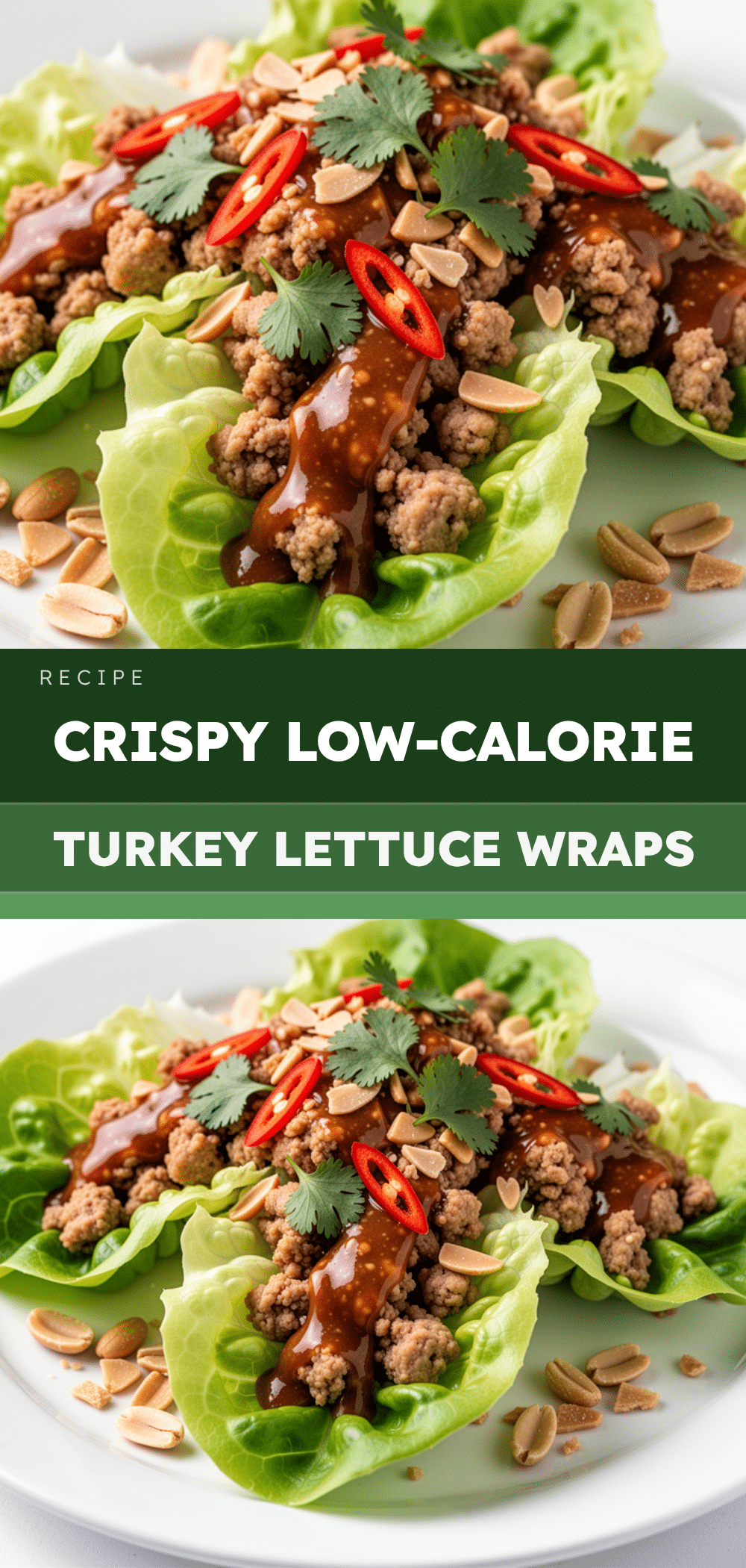 Low-Calorie Turkey Lettuce Wraps: 15-Min Easy Asian Peanut Sauce 5 low-calorie turkey lettuce wraps recipe