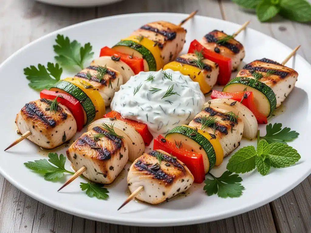 Mediterranean Grilled Chicken Kabobs: 5-Step Best Tzatziki 4 Mediterranean Grilled Chicken Kabobs preparation steps