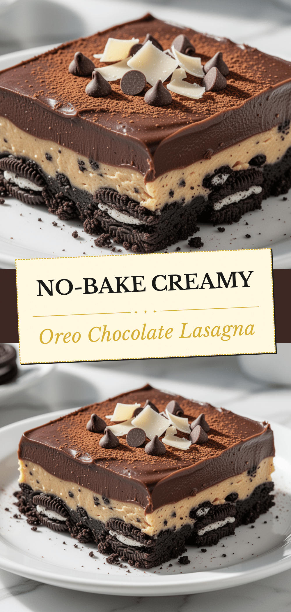 No-Bake Chocolate Peanut Butter Lasagna: 5-Ingredient Oreo Dessert 5 no-bake chocolate peanut butter lasagna recipe