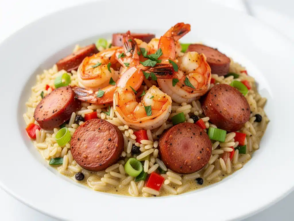 Home 2 One-Pan Cajun Shrimp and Sausage Skillet with Rice - featured image