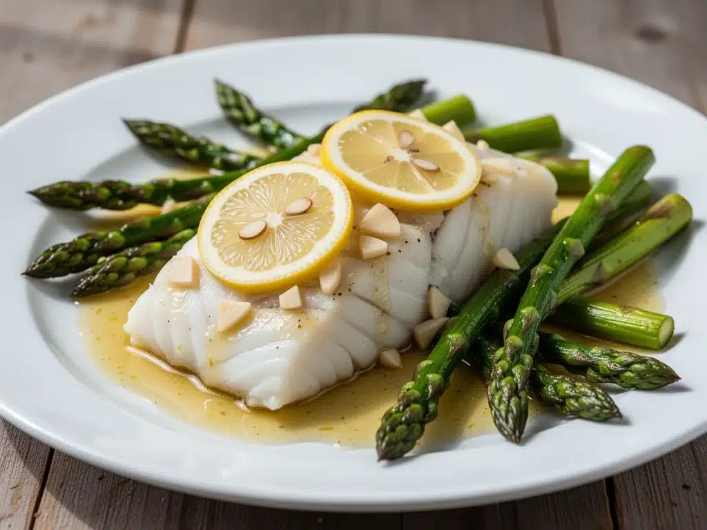 one pan lemon garlic butter cod - featured image