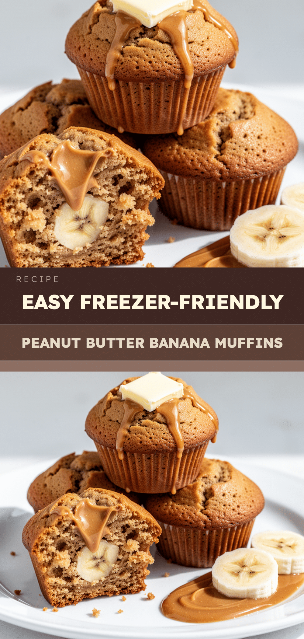 Back to School Peanut Butter Banana Muffins: Easy Freezer Recipe 5 Peanut Butter Banana Muffins recipe