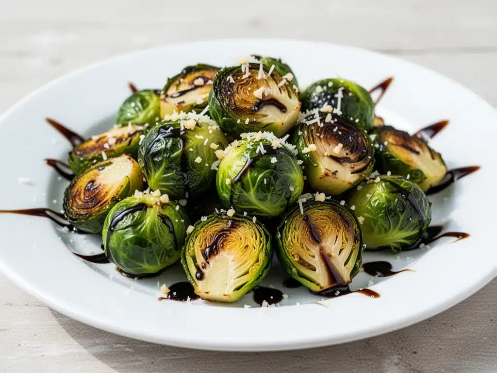 Roasted Garlic Parmesan Brussels Sprouts - featured image