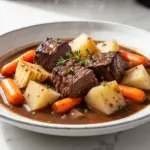 slow cooker beef and Guinness stew - featured image
