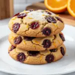 soft and chewy cranberry orange cookies - featured image