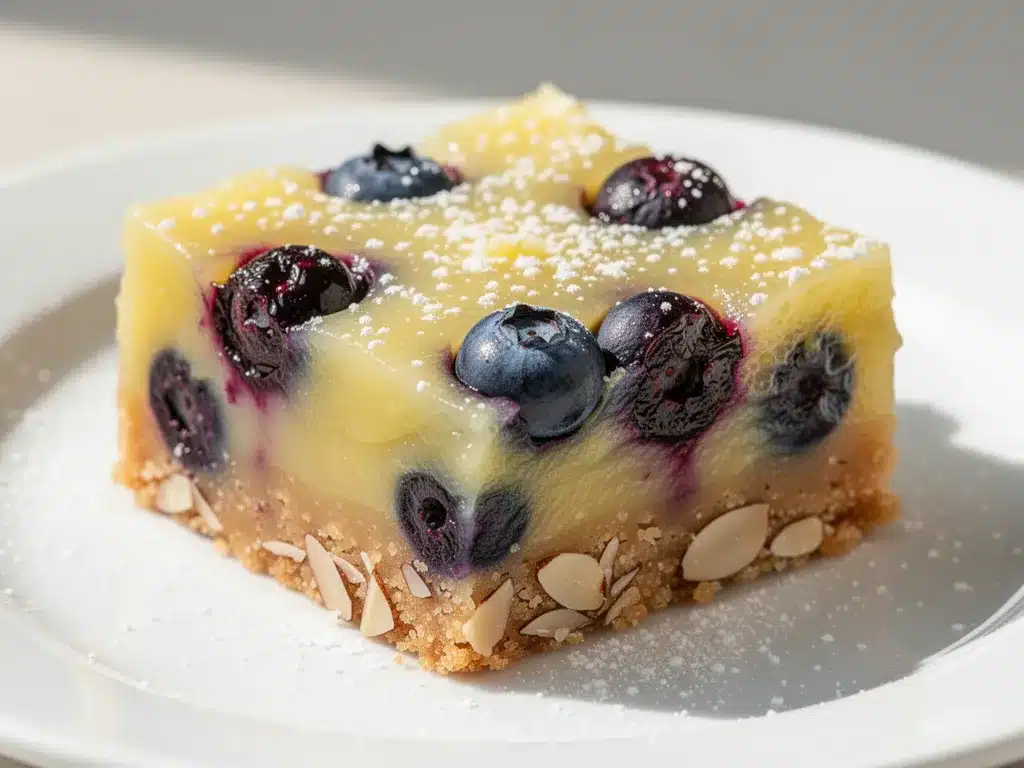 Sugar-Free Lemon Blueberry Bars: 3-Ingredient Almond Crust 4 Sugar-Free Lemon Blueberry Bars preparation steps