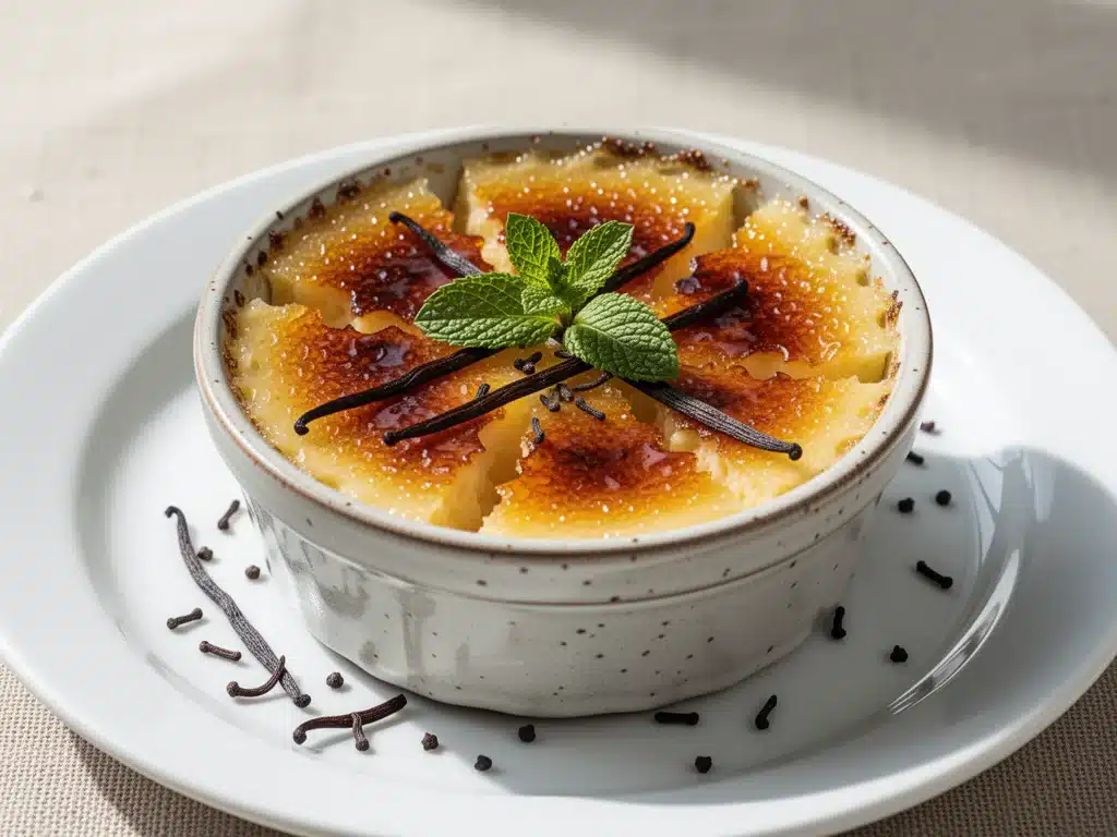 vanilla bean creme brulee - featured image