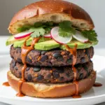 vegan smoky chipotle black bean burgers - featured image